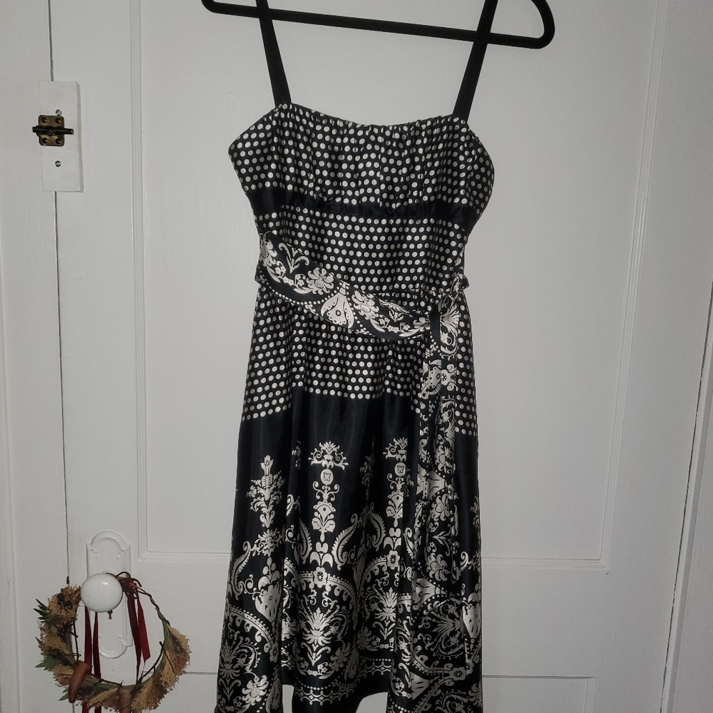 Tempted Black And White Sundress